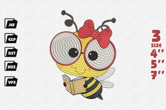 Cute Reading Bee Embroidery: A Designer Review for Boutique Apparel