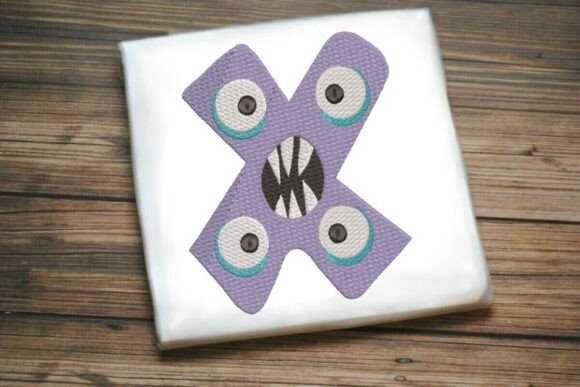 Fun Monster Alphabet Letter X
