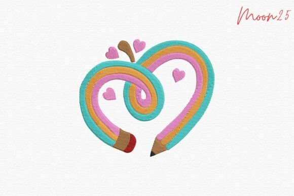 Heart Apple Pencil School Love Classroom
